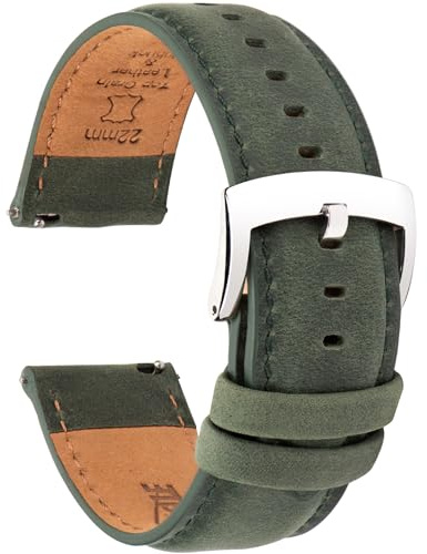 CORROPELLE Leder Uhrenarmbänder Schnellverschluss 18mm 19mm 20mm 21mm 22mm, Vintage Eleganten Hochwertige Ersatz Leder Armband für Damen und Herren, Uhr und Smartwatch