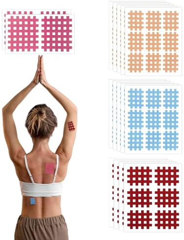 Pack of 118 Grid Plasters, Acupuncture Plasters, Large Grid Plasters, Cross Tape for Pain, Cross Tape - Mix Pack