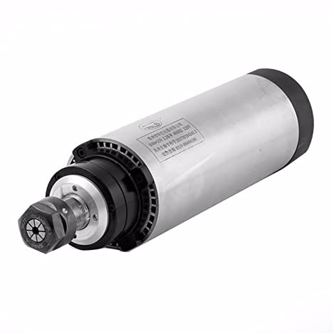Kit de moteur de broche CNC, 0. 8kw cnc Moteur de broche de refroidissement de l'air 65mm broche à refroidissement à air for la fraiseuse de gravure avec 4 roulements ER11 pour gravure DIY, gravure CN