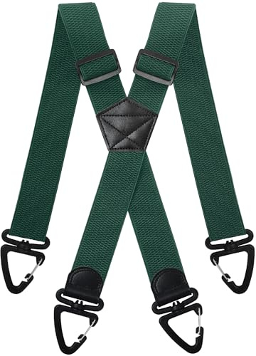 Gucass Bretelle da Uomo Forma a X, Larghezza di 3,8 cm | Lunghezza Regolabile | Fibbia Rotante a 360°, Bretelle per Pantaloni da Uomo Extraforti, Taglie Grandi, Unisex per Uomo e Donna, Verstellbar