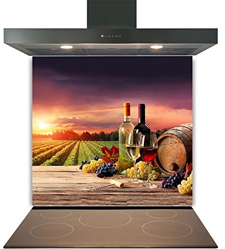 Printed Toughened Glass Splashback for Kitchen, Tempered Heat-Resistant Glass Splashbacks with Polished Edges for Cooker and Hob Backsplash (Design 2125, 60 x 75cm)