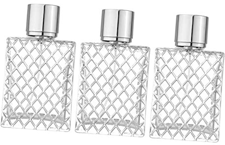 WRITWAA 3piezas Botella De Perfume De Vidrio Frascos De Vidrio Rellenables Para Perfume Atomizador De Viaje Atomizador