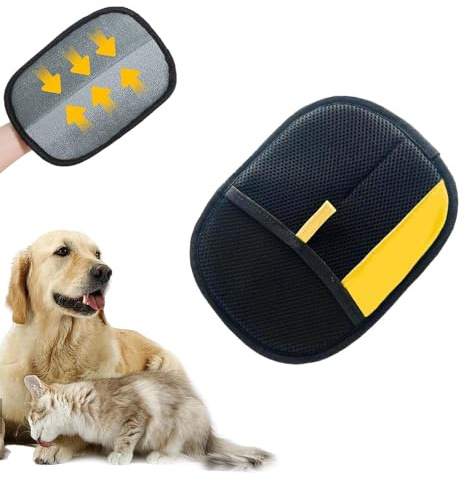 JClorix Fellmagnet Handschuh – Doppelseitiger Tierhaarentferner Handschuh für Katzenhaar & Hundehaar, Wiederverwendbar & Waschbar, für Kleidung Möbel Teppiche