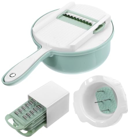 Alipis Cortador de Verduras Multifuncional Portátil de Acero Inoxidable y Abs para Cocina, Rallador y Pelador para Uso Doméstico Color Aleatorio