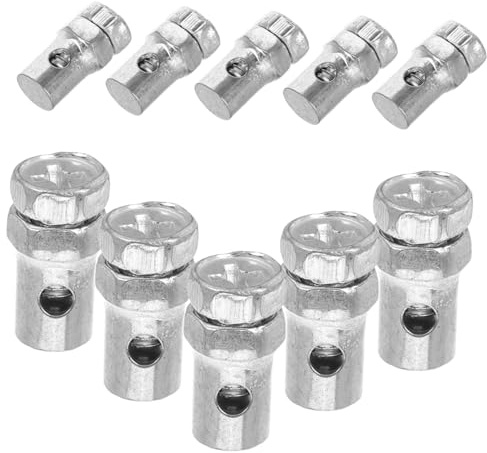 LOLIPPYY 10pcs Throttle Cable End Crimps Kit for Go Kart Motorcycle Lawn Mower Scooter Brake Stop Clamps Lock Repair Parts Silver Stability and Easy Control