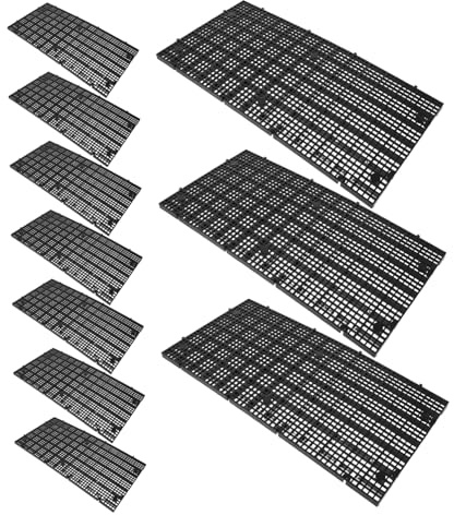 LOORGVEL 10PCS Aquarium Egg Crate Divider Panels Adjustable Tank Bottom Grid for Fish Isolation and Water Flow Control Easy Cut Plastic Separator for Freshwater Saltwater Breeding Tanks