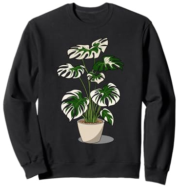 Variegated Monstera Deliciosa Variegata Plant Sweatshirt