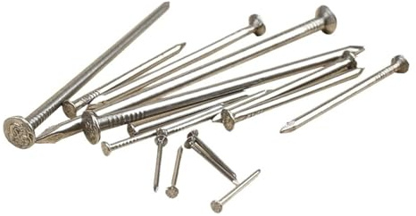Carbon Steel Decorative Wire Nails Flat Head Multiple Sizes Woodworking DIY(4x100mm 30pcs)