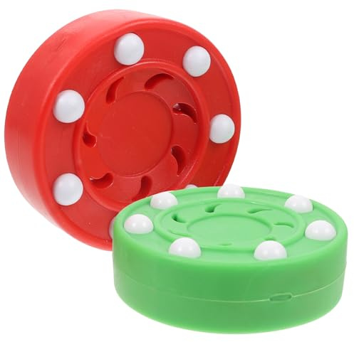 MAGICLULU Lot de 2 Palets d'Entraînement Roller Hockey en PP Haute Résistance Légers et Solide pour Hockey sur roulettes Intérieur et Extérieur Glisse Fluide sur Couleur Aléatoire