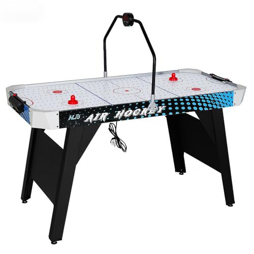 54 Electric Air Hockey Table for Adults and Kids Indoor Game, Arcade Style, Accurate Digital LED Scoreboard on Overhead Gantry, Includes Pucks & Pushers Set