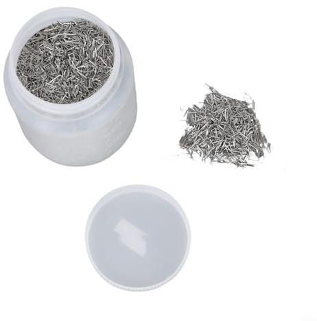 Perni in acciaio inox 304, 1 kg, per finitura in metallo, diametro 0,7 mm, lunghezza 5 mm, perni magnetici per bicchieri rotanti, in acciaio (0,5 x 7 mm)