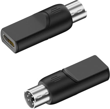 QIANRENON Adaptador de teclado de ratón PS/2 a USB C PS/2 macho a USB tipo C hembra, convertidor PS2 a conector tipo C, no compatible con intercambio en caliente, para escáner de código de barras de