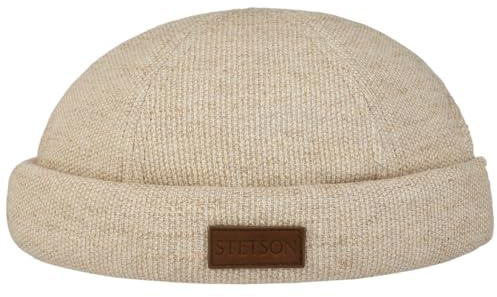 Stetson Summer Jersey Dockermütze Schirmmütze meliert einfarbig UV-Schutz 40 Made in EU Herren Frühling Sommer beige-meliert L (58-59 cm)