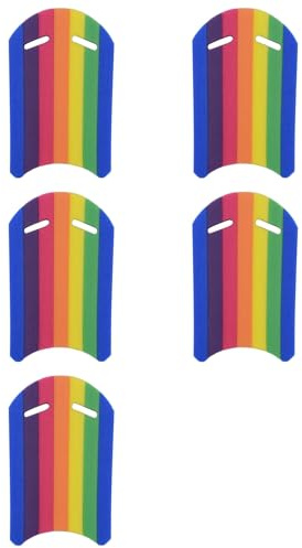 Janasiba 5X Kinder Erwachsene Rainbow Swimming Kickboard Foam Float Kick Board Pool Trainingshilfe Float Hand Foam Board Tool