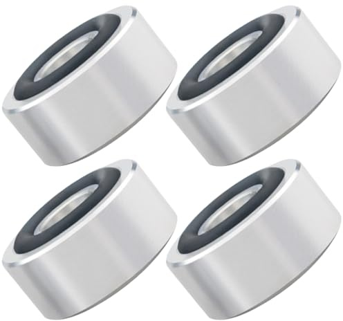 CATIEBYE 4pcs Speaker Floor Protector Speaker Vibration Absorber Aluminum Alloy Silver Easy to Install Protecting Furniture and Floors for Audio Environments