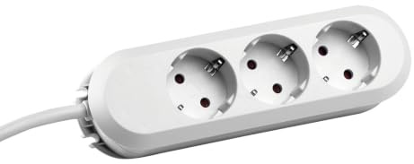 Bachmann 2342423 SMART Steckdosenleiste 3x Schutzkontakt, genietet, weiss, 5,0 m