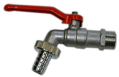 Sirocco 5622474 Messing Fitting Kugelauslaufventil, 3 cm mit Tülle