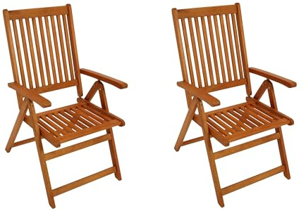 2x Klappsessel LAGO 8-fach verstellbar, Eukalyptus geölt, FSC®-zertifiziert