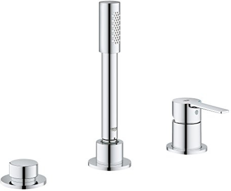 Grohe Lineare Wanne - 3-Loch-Wannenkombination mit Stabhandbrause, chrom 19965001