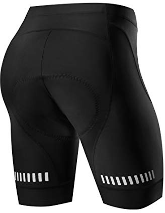 NOOYME Cykelbyxor, dam, vadderade, snabbtorkande cykelbyxor, dam, korta, elastiska cykelbyxor, dam, med sittdyna, 4D-cykelbyxor, dam, med bredare och tätare vaddering, svart, S