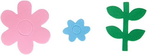Glorex 6 2247 709 - Moosgummi Sticker Blumen, selbstklebend, 72 Stück, sortiert in verschiedenen Motiven, ideal zum Verzieren und Dekorieren von Grußkarten, für Scrapbooking, usw.