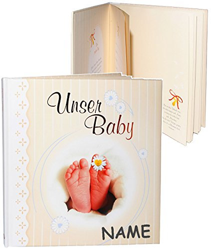 alles-meine.de GmbH Erinnerungsalbum/Babytagebuch/Fotoalbum - unser Baby - incl. Name - Gebunden zum Einkleben & Eintragen - Album & Erinnerungsbuch - Fotobuch/Photoalb..