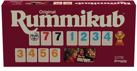 Original Retro Style Large Numbers Rummikub - Includes Tiles with Bright, Over-Sized, Inset Numbers for Easy Viewing by Pressman,Multi Color