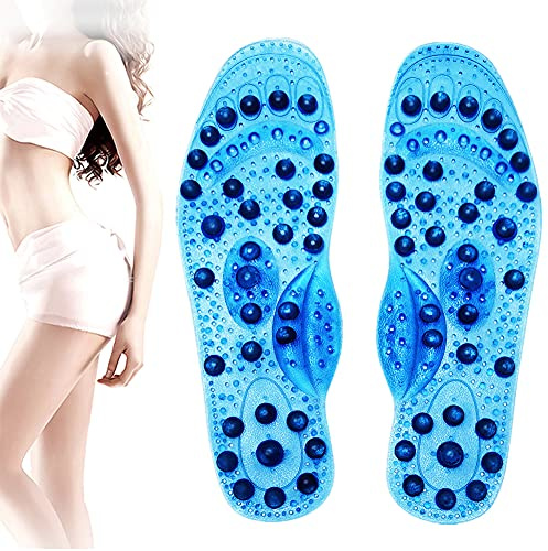 Uposao Magnetic Therapy Massage Insoles with Magnet 68PCS Stimulates the Pressure Points, Acupressure Promotion of Blood Circulation Sports Jogging Hiking Refreshing Breathable Healthcare Insole