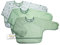 MiaMia Baby Lätzchen 3er Set mit Ärmeln und Auffangschale - Ärmellätzchen mit Klettverschluss, OEKO-TEX® Standard 100 geprüft, wasserabweisend und abwaschbar - Grün
