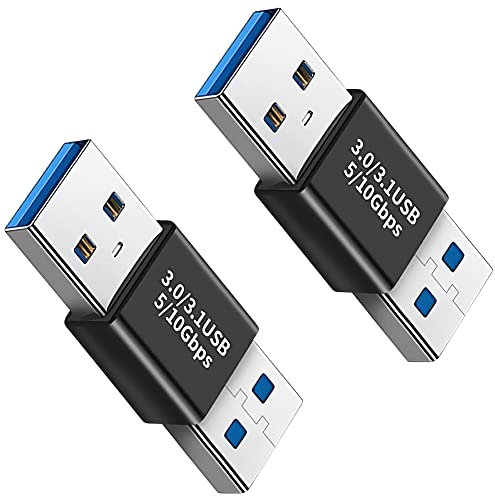 leizhan Adaptateur USB 3.0 Mâle vers USB 3.0 Mâle, OTG Adaptateur 3.0 USB A vers 3.0 USB A, OTG Connecteur D'extension Connexion ou Extension du Câble de Données