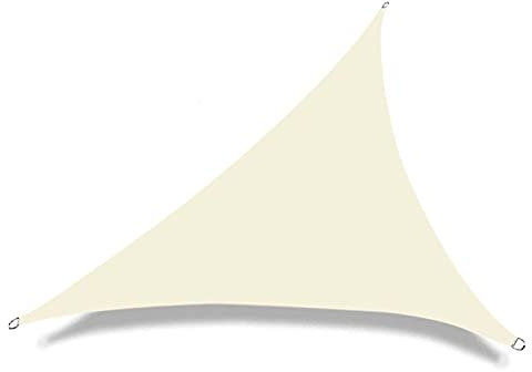ZHDBD 3x3x3m Terrassen Dreieck Sonnensegel, Sonnensegel Wasserdicht, Sonnensegel 95% UV-Blocker Sonnenschutz Außenterrasse, Sonnenschutzmarkise UV & Wasserfest, Segel Vordach Dreieck