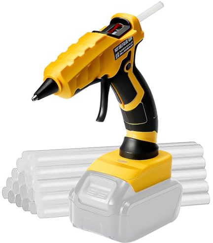 Cordless Hot Glue Gun for Dewalt, Suitable for Dewalt 18V/20V Max Lithium-ion Battery, 30s Quick Preheat Hot Melt Glue Gun with 30 Pcs Glue Sticks(7 * 150mm) for Arts/Crafts/Diy/Repairs(Tool Only)