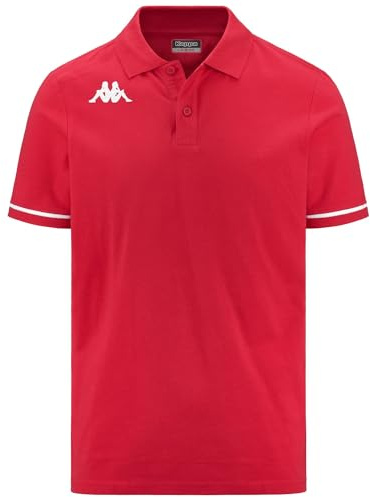 Kappa Polo Barli pour Homme, Rouge/Blanc, 3XL