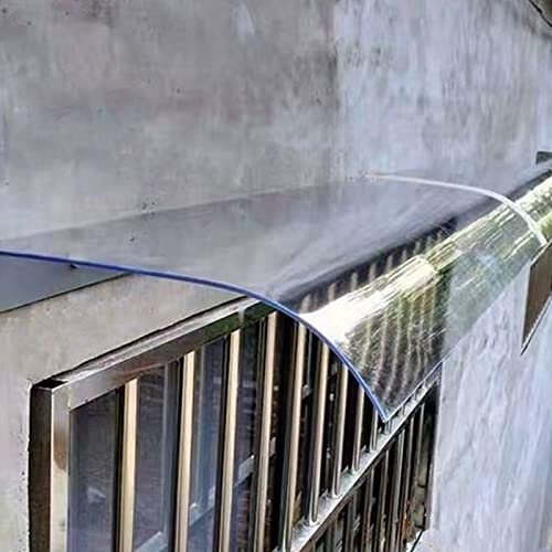 Transparent Türdach für Draußen,Polycarbonatplatte Dick 3,5mm,Bogenüberdachung Haustür,Regen und Schneefest Vordach,für Fenster,Hinterhof,Garage,Balkon,Garten (40×90cm/16×35in)