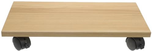 MAGICLULU Mobiler CPU-ständer Aus Holz Mit Rädern Universeller Computer-Host-Halter Pflanzensockel Für Home Use