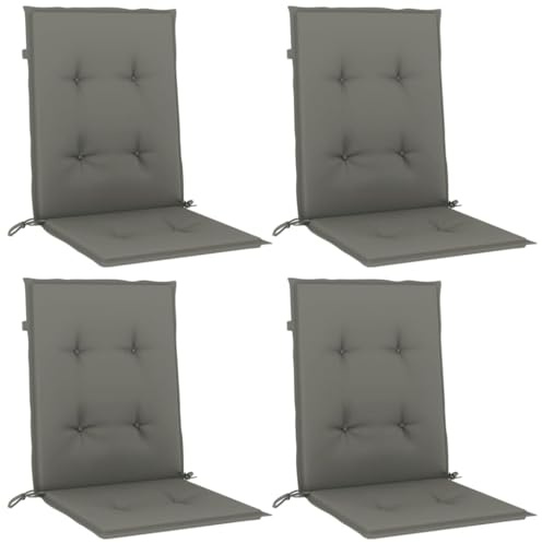 vidaXL Niedriglehner-Auflagen 4 STK. Dunkelgrau 100x50x4 cm Stoff