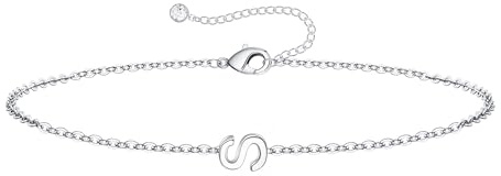 TINGN Gold Silber Armband für Mädchen Damen - 18K Gold/Weißgold Vergoldete Zierliche Dünne Armband mit Buchstaben Armbänder Personalisiert Trauzeugin Geburtstagsgeschenk für Frauen Teenager Mädchen