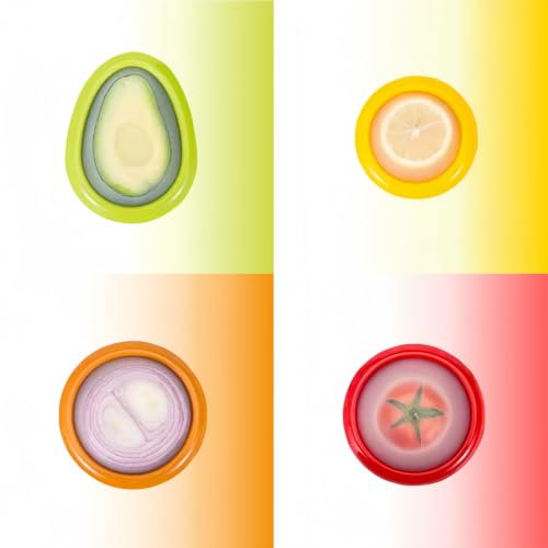 4 contenitori per alimenti, adatti per vari tipi di frutta e verdura, ecologici, facili da usare
