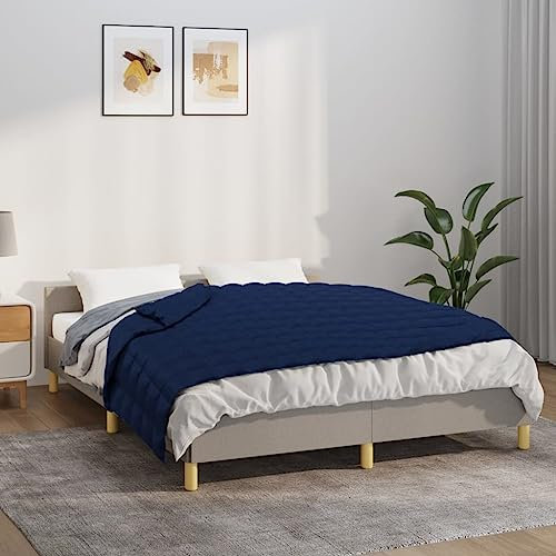 Juroupi Gewichtsdecke Weighted Blanket Schwere Decke Zum Schlafen Schwere Decke Blau 137x200 cm 10 kg Stoff
