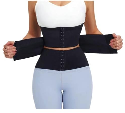 GOOPEEG Bauchweggürtel Stretch Hose Taillentrainer Korsett Binder Shapers Lordosenstütze Gürtel Bauchwickel Körper Shapewear Untere Rückenstütze Bauchweg Mieder(XL)