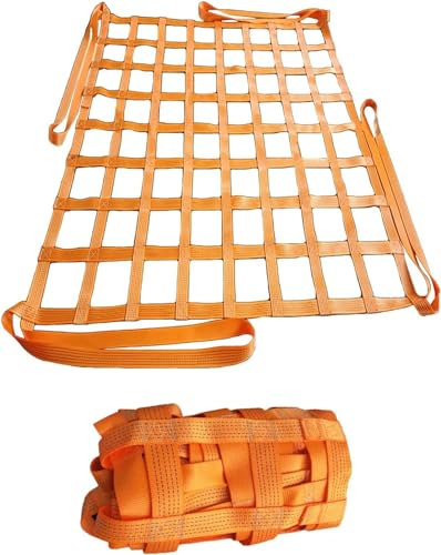 MaiBuL LNNW Bungee-Frachtnetz, Hebetaschen, Frachtbarrierenetz, Gepäckträgernetz, Anhängernetz, Fahrradladung, Ladungssicherungsnetz zum Be und Entladen von Fracht(4 X 4M/Mesh 20cm/Load 3t)