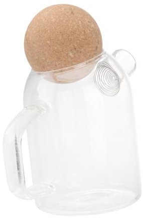 Amosfun Tetera De Vidrio Grueso Corcho Jarra Para Té y Jugo Tetera Transparente Para Uso Doméstico Para Preparar Tés y Infusiones