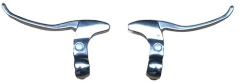 AOLUOER Stadt Retro Fahrrad C Sattel Bremshebel Roller Brems Griff Hebel Aluminium Legierung 22,2mm Faltrad Bremse Teil(Silver 1Pair)