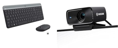 Logitech MK470 Combo Teclado & Elgato Facecam MK.2 – Webcam prémium