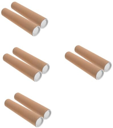 HOODANCOS 2stücke Kraftkartonzylinder Mit Kappen Versandrollen Aus Pappe Aufbewahrungsröhren Für Poster Kunstwerke Und Dokumente Praktisch Für Versand Und Lagerung