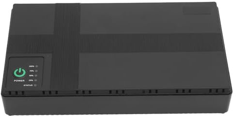 Fuente de Alimentación UPS de Batería de 20000 MAh, Fuente de Alimentación Ininterrumpida, con Seguridad de Sobrecarga para Enrutador, Cámara, Reproductor MP3 MP4 (EU Enchufe
