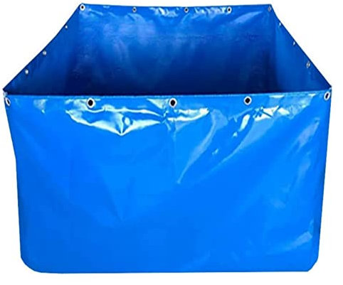 Faltbarer Fischteich für den Außenbereich, 0,5 mm, robust, wasserdicht, quadratischer Wassertank mit Ösen für Gartenarbeit und Aquakultur, individuelle Größe, einfache Einrichtung