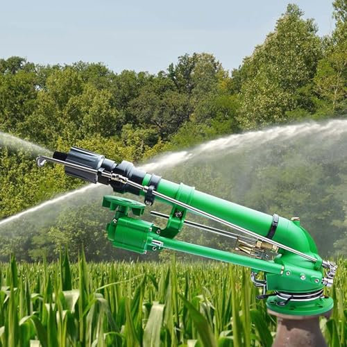 Arroseur d'arrosage réglable à 360° avec manomètre, pistolet d'arrosage à haute efficacité pour l'agriculture de grande surface, pelouse et jardin
