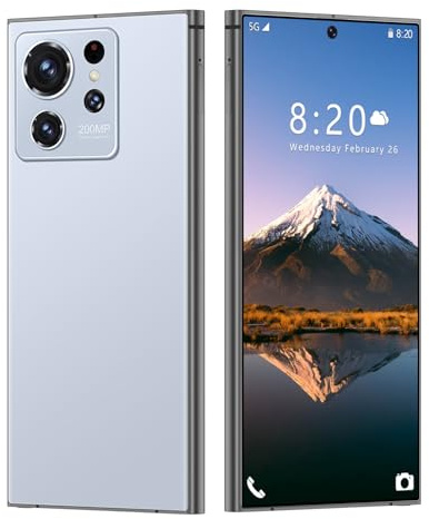 WMDMJT Smartphone S26 Ultra con penna integrata, 16 GB di RAM, 1 TB di ROM, telefono sbloccato 5G, Android 14.0, fotocamera con zoom da 72/108 MP, batteria a lunga durata da 8000 mAh,Blue-1TB