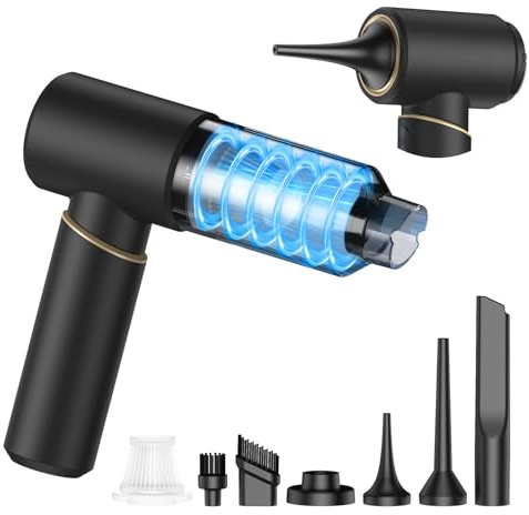 BSRCO Hand Held Vacuum Cordless Rechargeable: 15000PA Powerful Suction Hand Held Car Vacuum Cleaner,1.25 lbs Lightweight & Washable Filter Air Duster and Vacuum Cleaner for Home, Car,Pets